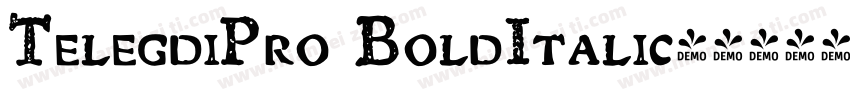TelegdiPro BoldItalic字体转换